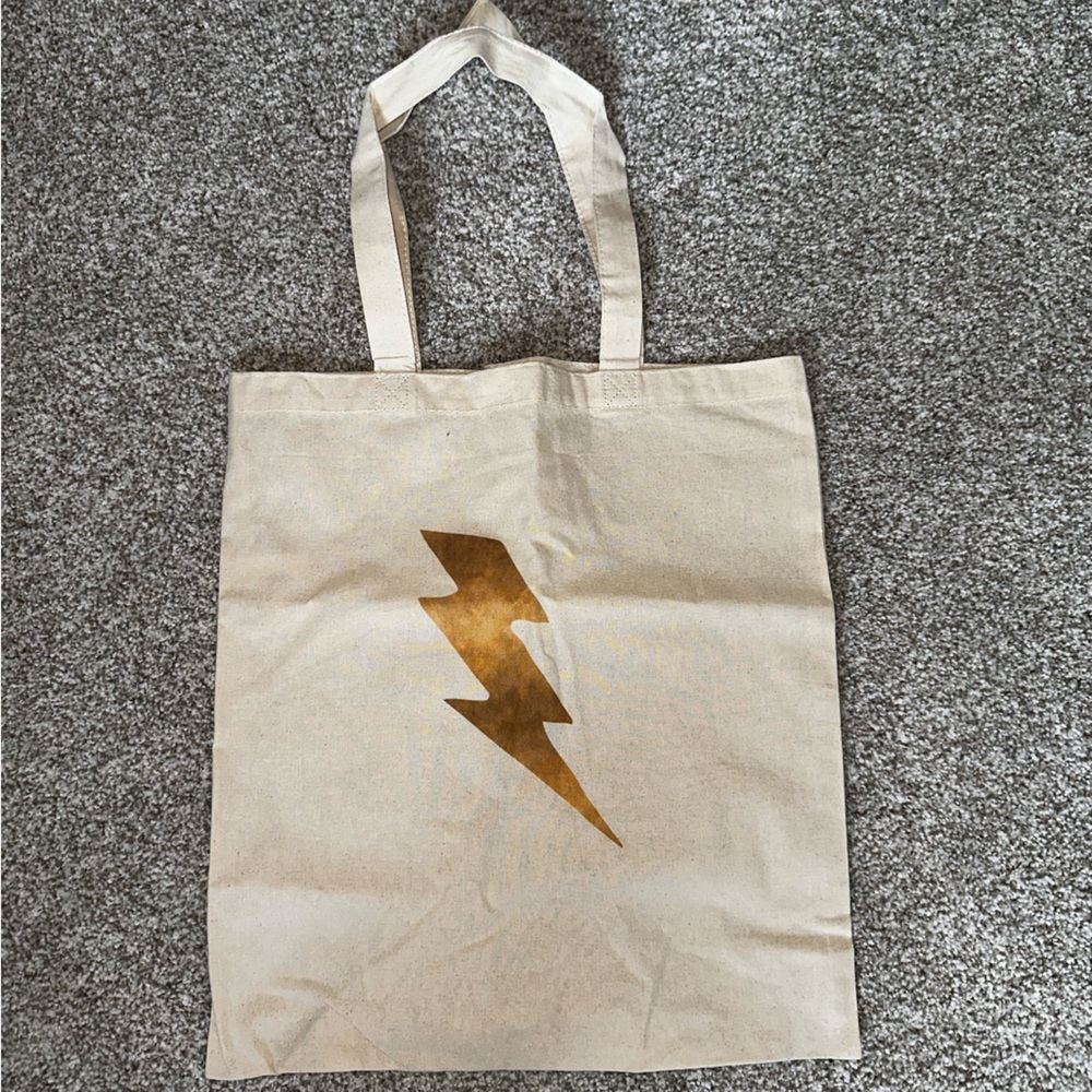 Lightning bolt tote bag